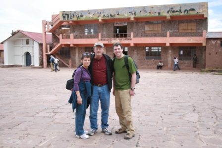 Madeleine, Jim and Eric at the Town Square
